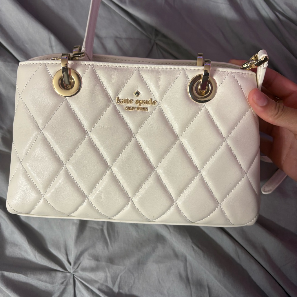 Kate Spade Cream Quilted Crossbody Bag